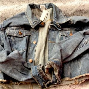 VS Pink Crop Jean Jacket